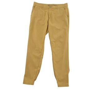 Primo Pants Mens 34x30 Beige Jogger Microfiber Stretch‎ Ankle Zip Cuffed Casual